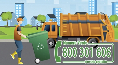 800 301 606 - Nuovo NUMERO VERDE del servizio di raccolta e trasporto dei rifiuti urbani