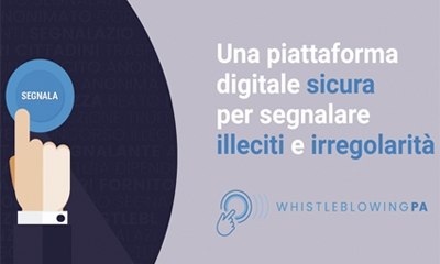Whistleblowing &ndash; Procedura di segnalazione di illeciti o di irregolarit&agrave;